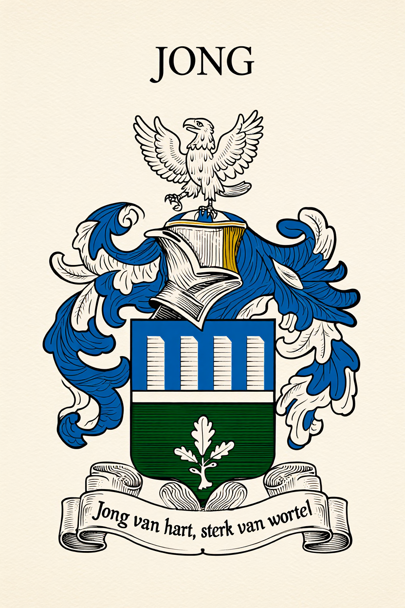 Familiewapen van de achternaam JONG