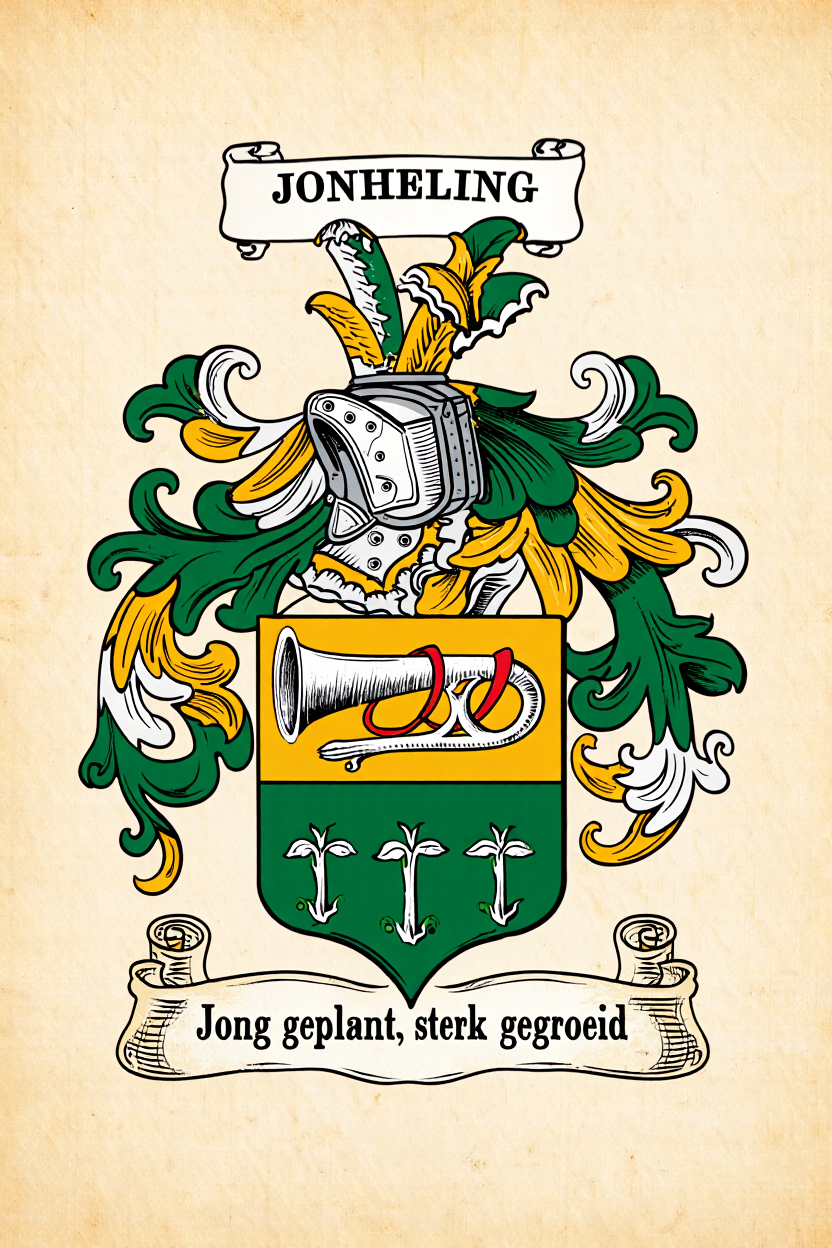 Familiewapen van de achternaam JONHELING (vergrendeld)
