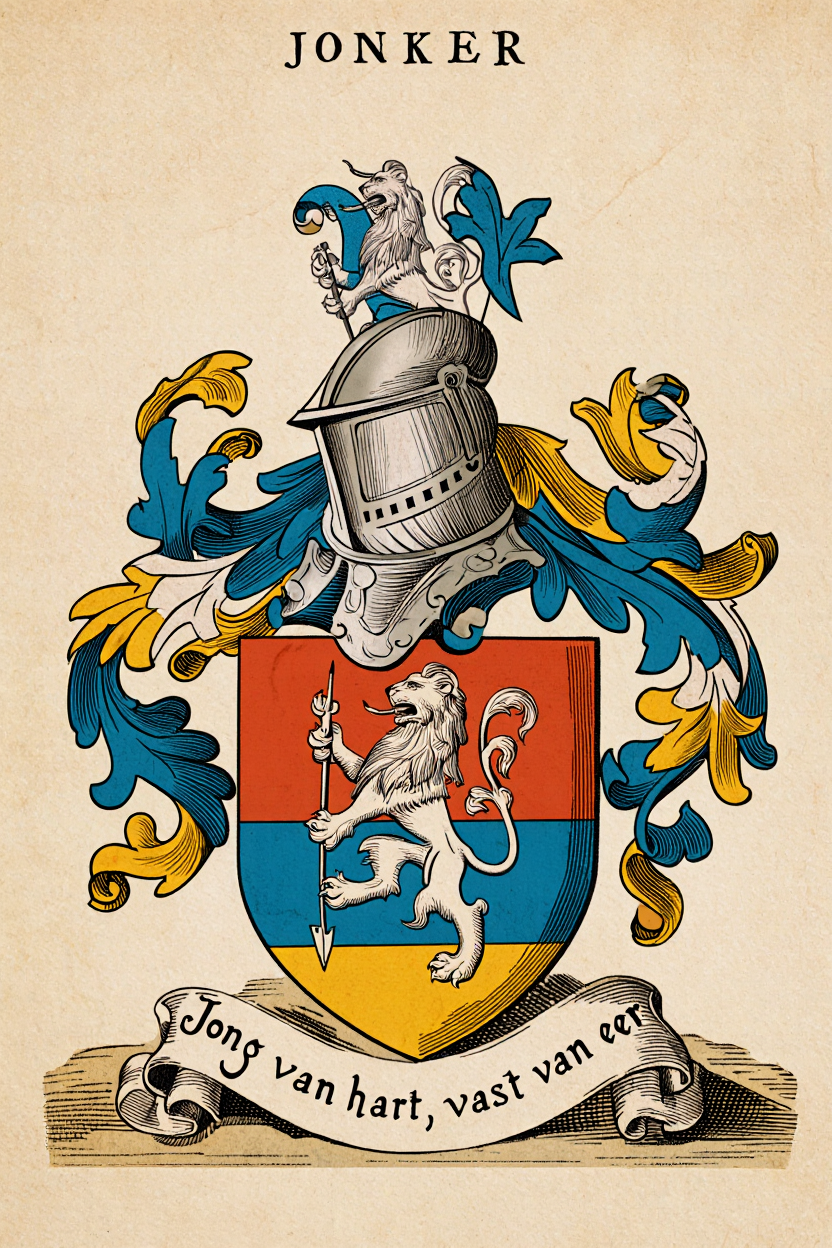 Familiewapen van de achternaam JONKER