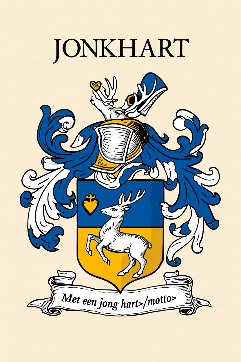 Familiewapen van de achternaam JONKHART (vergrendeld)