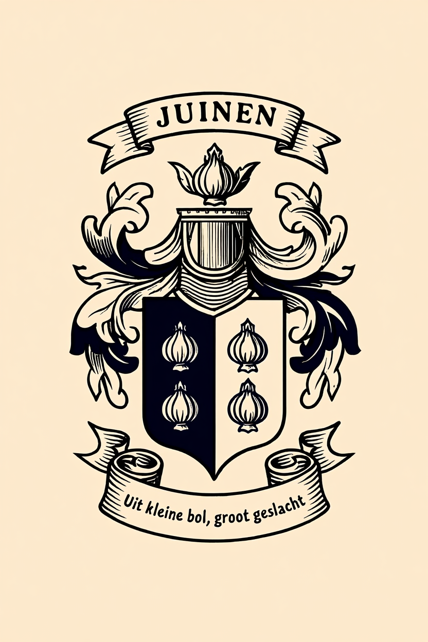 Familiewapen van de achternaam JUINEN (vergrendeld)