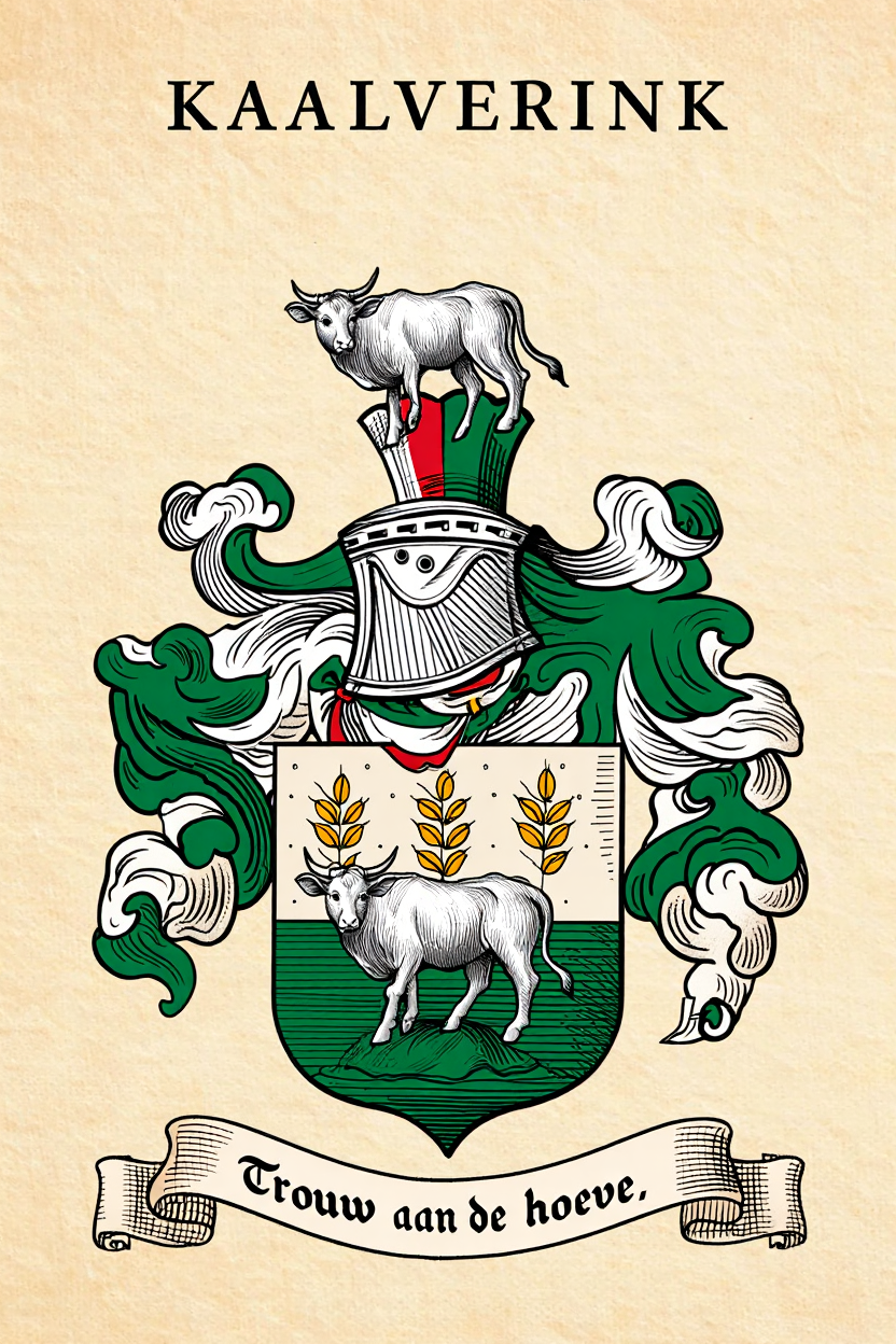 Familiewapen van de achternaam KAALVERINK (vergrendeld)