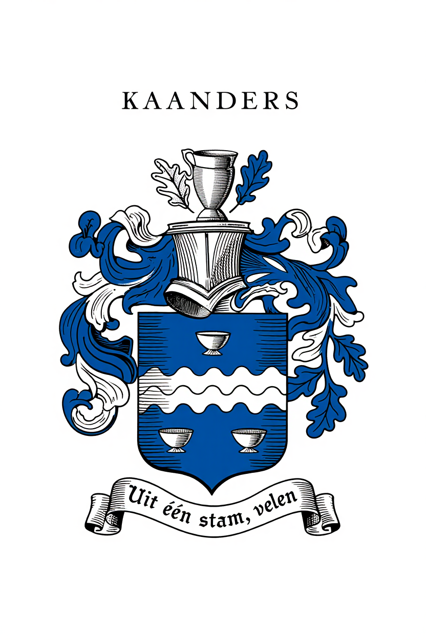Familiewapen van de achternaam KAANDERS (vergrendeld)