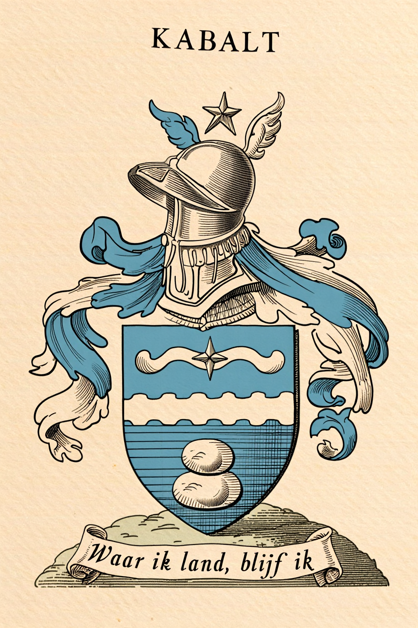 Familiewapen van de achternaam KABALT (vergrendeld)