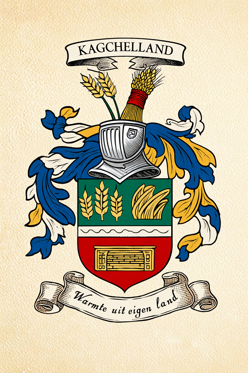 Familiewapen van de achternaam KAGCHELLAND (vergrendeld)