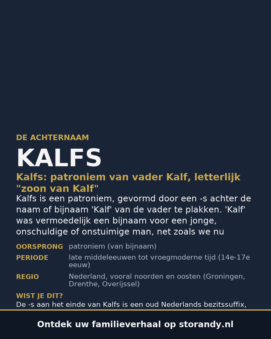 Familiewapen van de achternaam KALFS