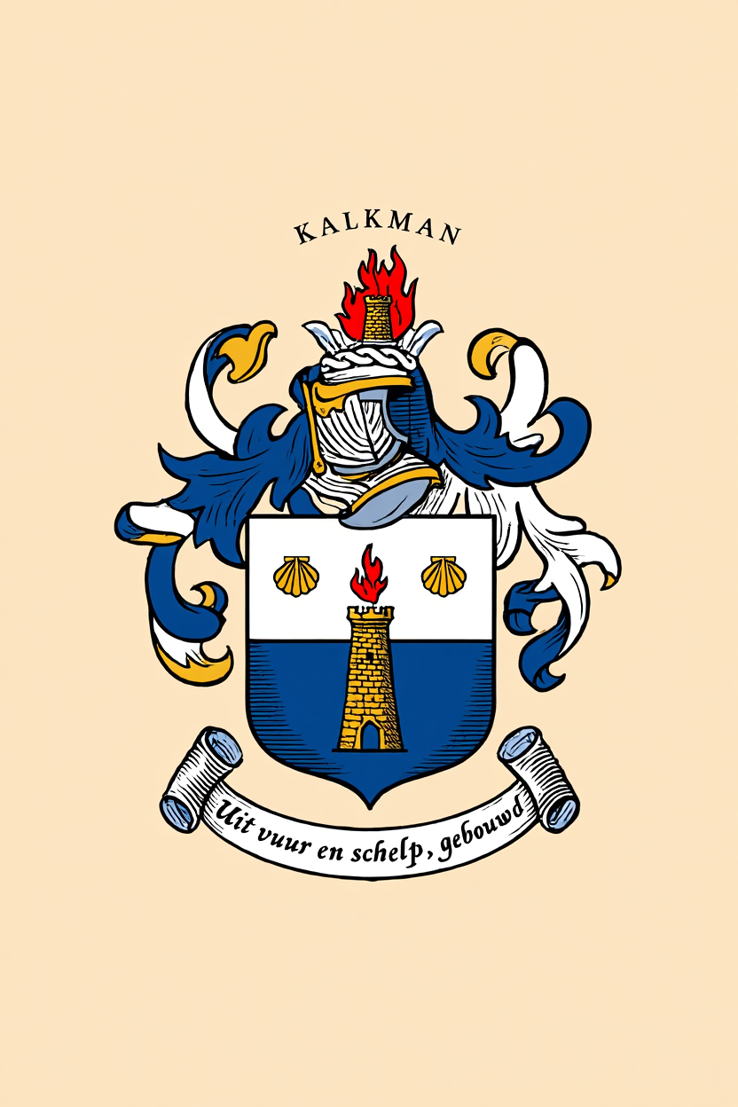 Familiewapen van de achternaam KALKMAN (vergrendeld)