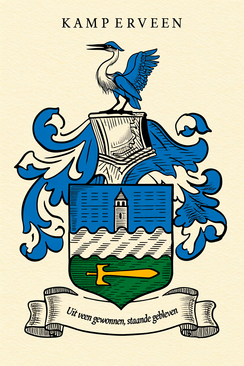 Familiewapen van de achternaam KAMPERVEEN (vergrendeld)