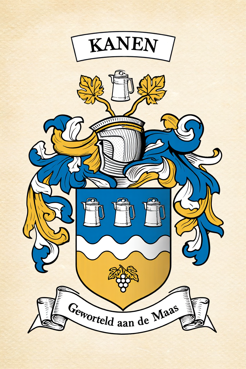 Familiewapen van de achternaam KANEN (vergrendeld)