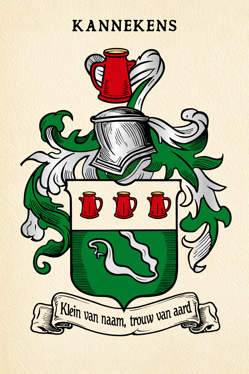 Familiewapen van de achternaam KANNEKENS (vergrendeld)