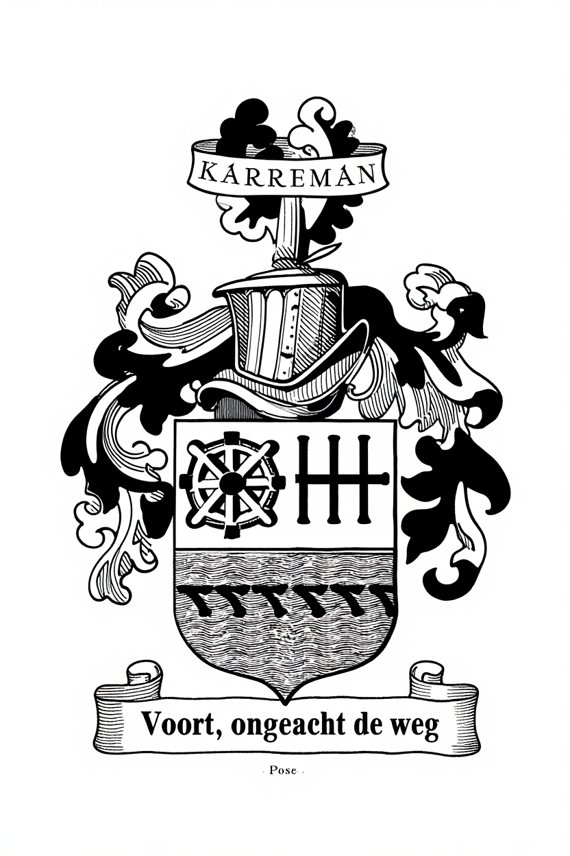 Familiewapen van de achternaam KARREMAN (vergrendeld)