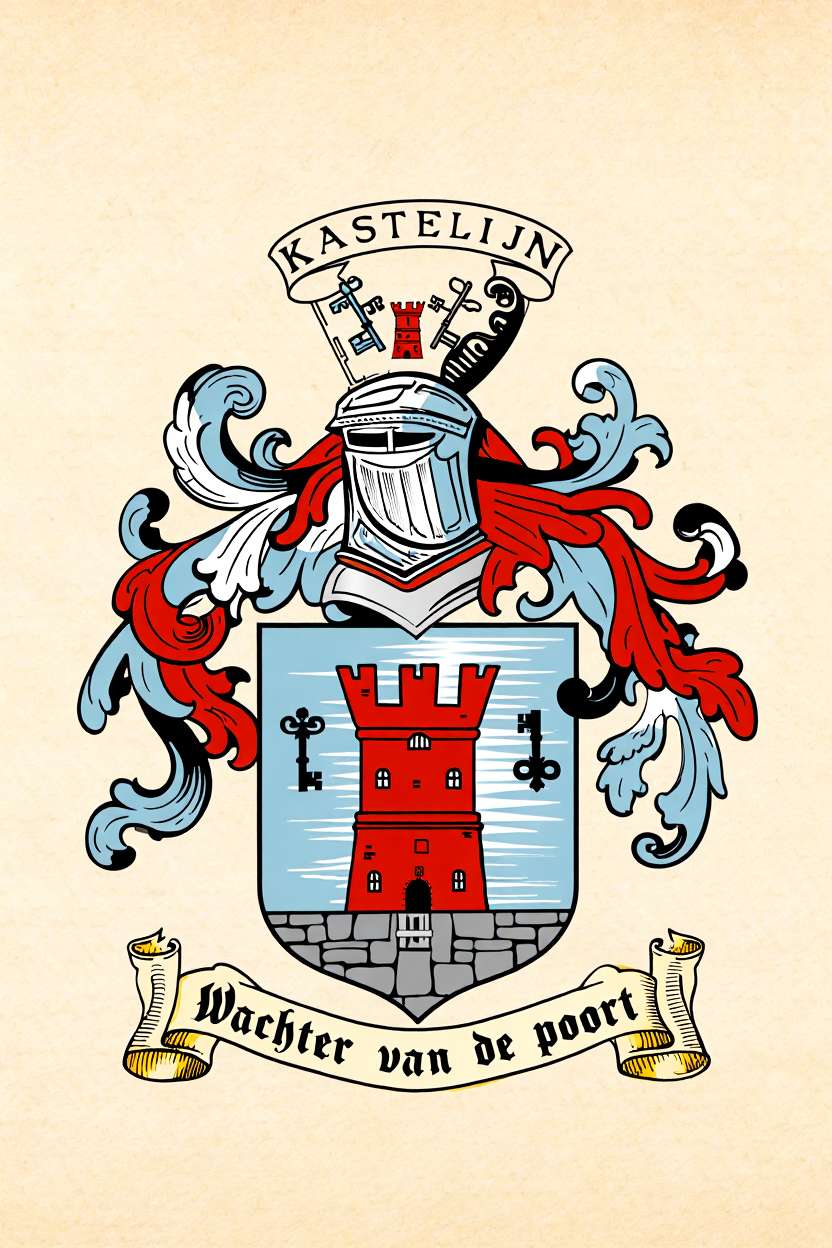 Familiewapen van de achternaam KASTELIJN (vergrendeld)