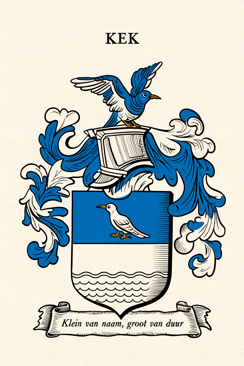 Familiewapen van de achternaam KEK (vergrendeld)
