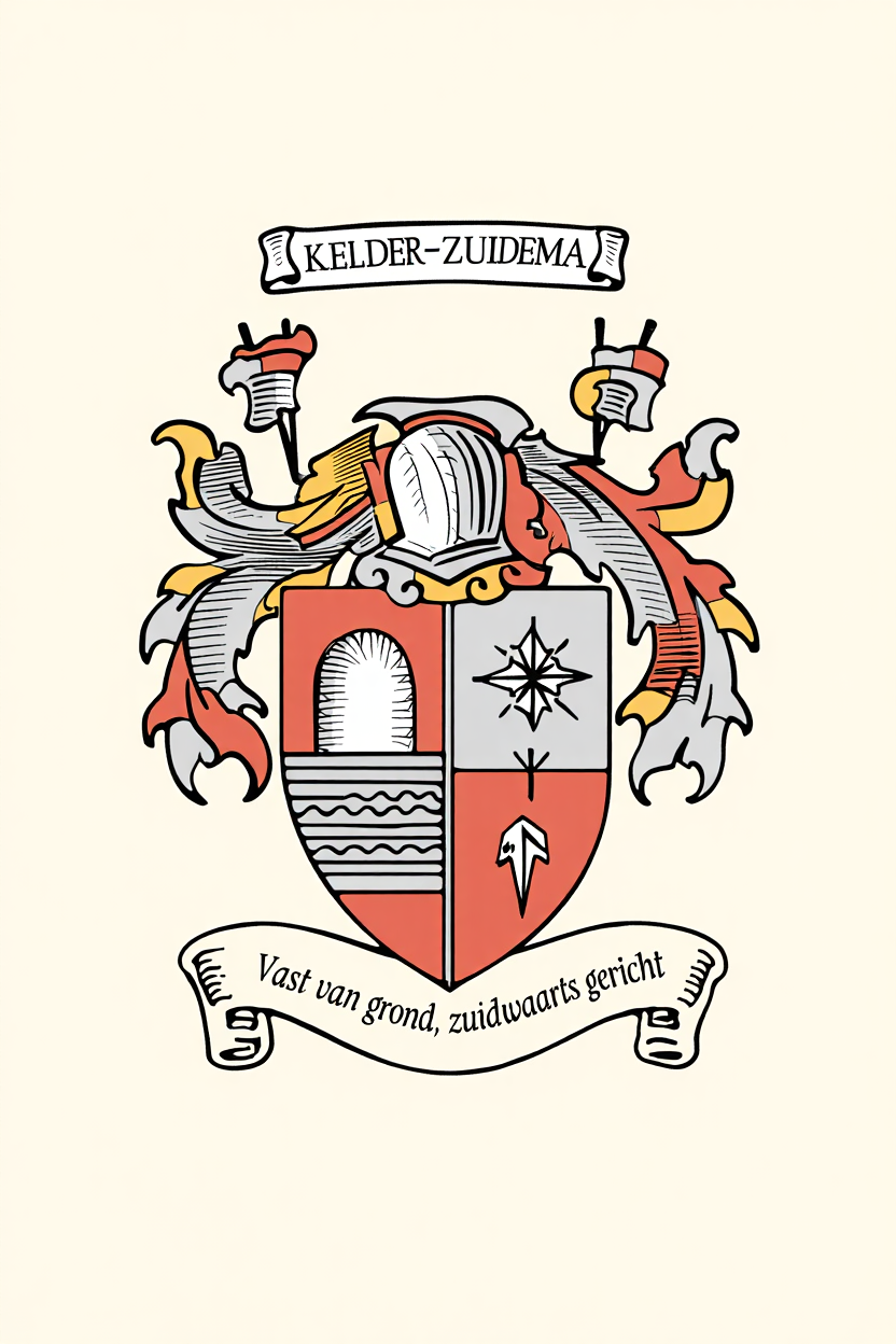 Familiewapen van de achternaam KELDER-ZUIDEMA