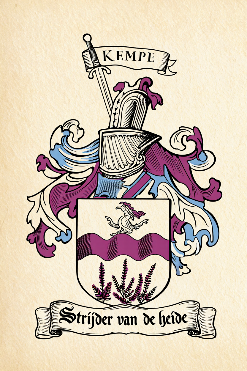 Familiewapen van de achternaam KEMPE (vergrendeld)