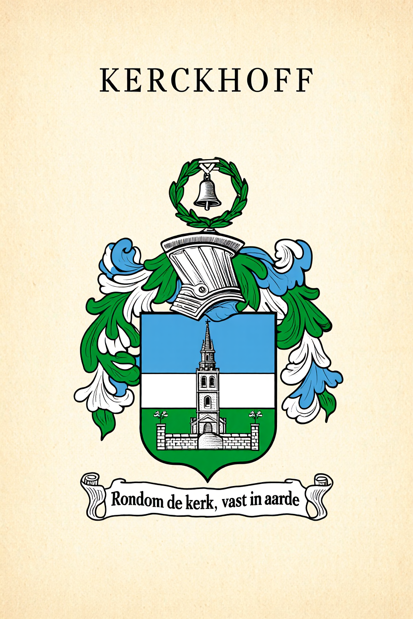 Familiewapen van de achternaam KERCKHOFF (vergrendeld)