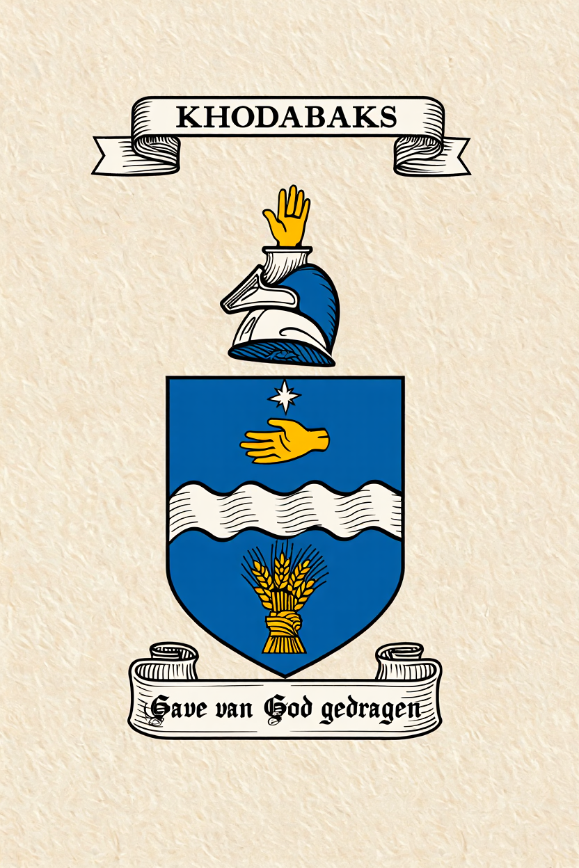 Familiewapen van de achternaam KHODABAKS (vergrendeld)