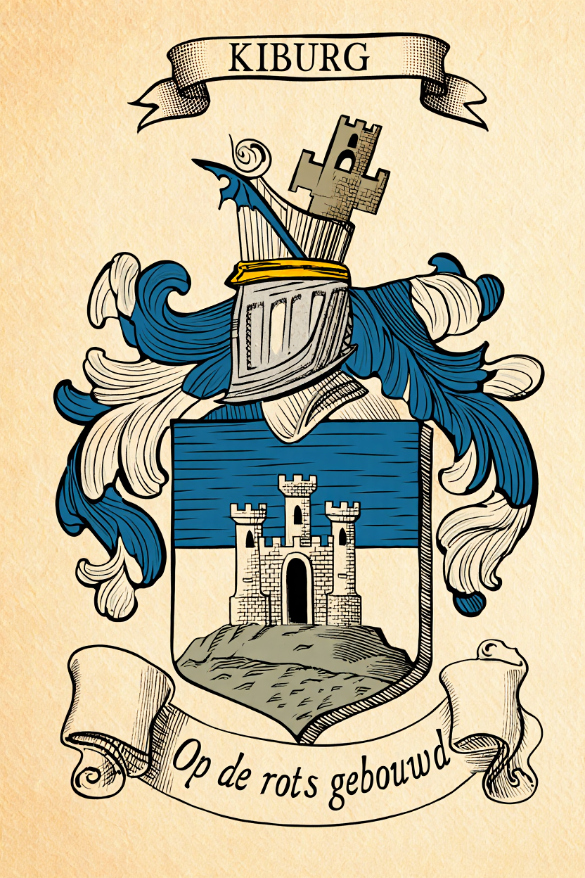 Familiewapen van de achternaam KIBURG (vergrendeld)