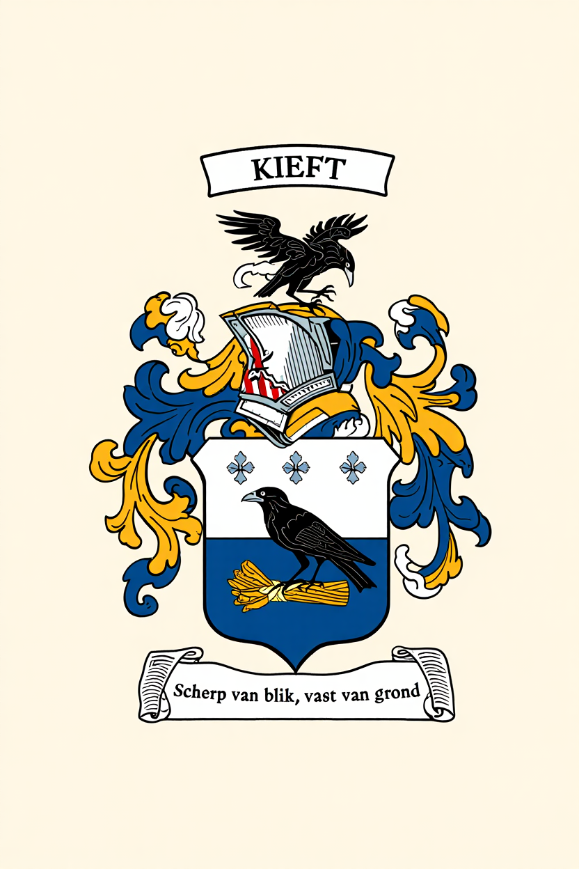 Familiewapen van de achternaam KIEFT (vergrendeld)