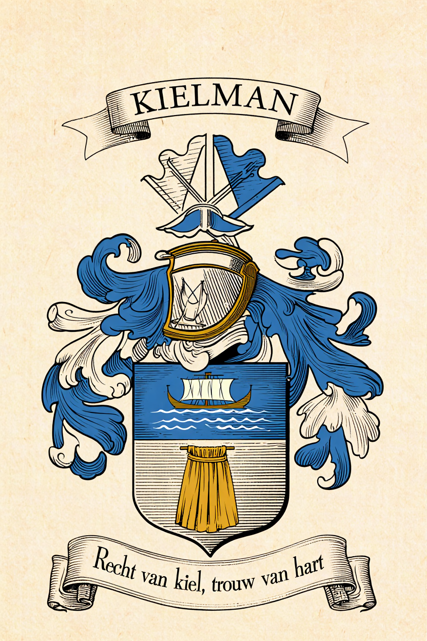 Familiewapen van de achternaam KIELMAN (vergrendeld)