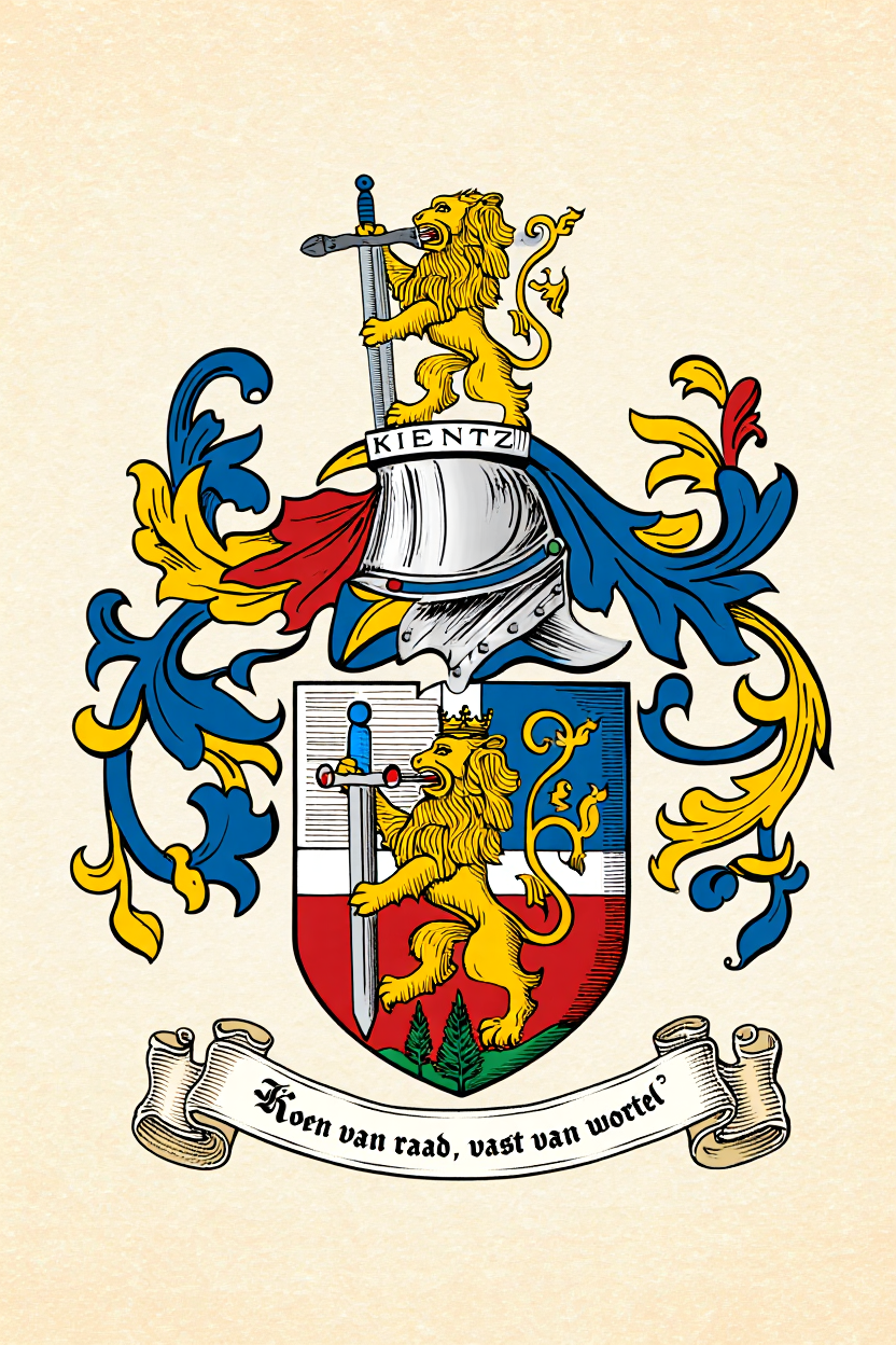 Familiewapen van de achternaam KIENTZ (vergrendeld)