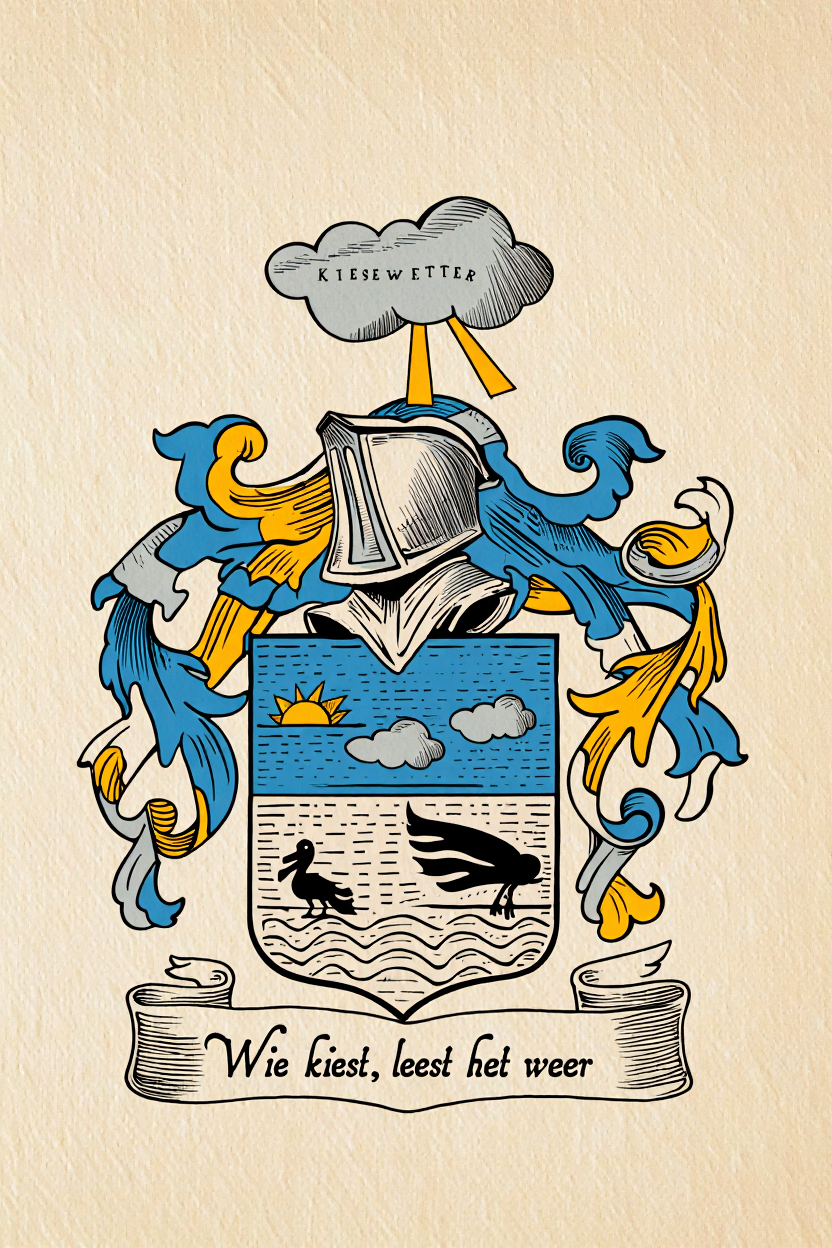 Familiewapen van de achternaam KIESEWETTER (vergrendeld)