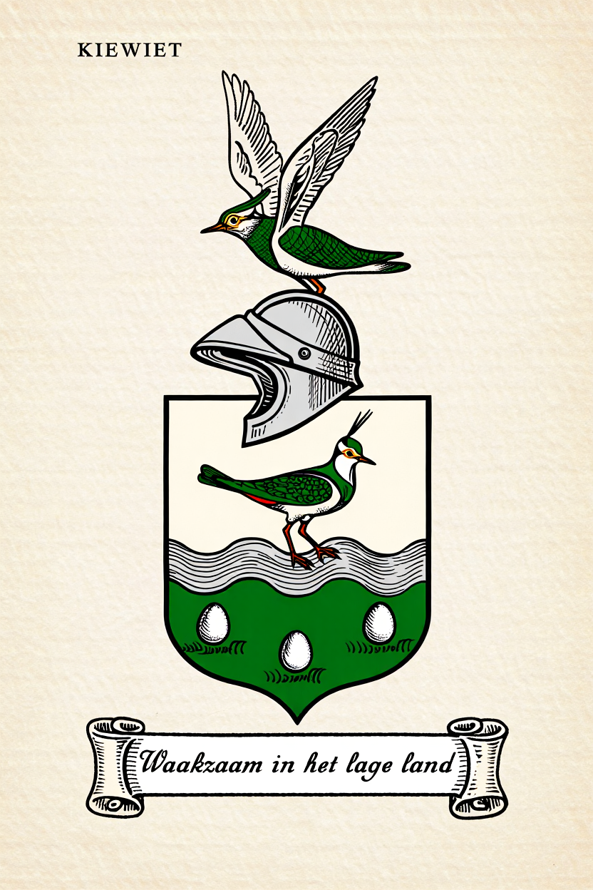 Familiewapen van de achternaam KIEWIET (vergrendeld)
