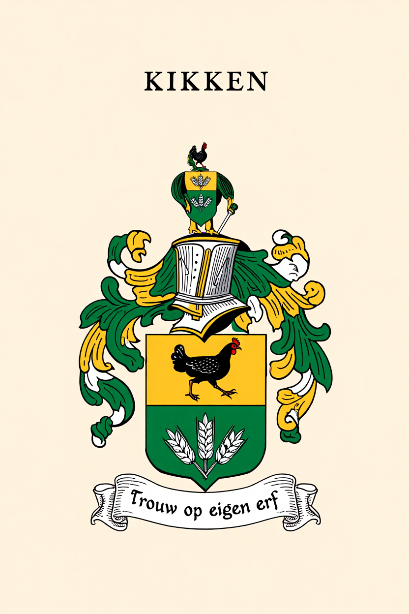 Familiewapen van de achternaam KIKKEN (vergrendeld)