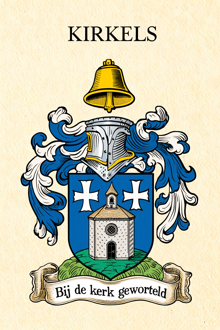 Familiewapen van de achternaam KIRKELS (vergrendeld)
