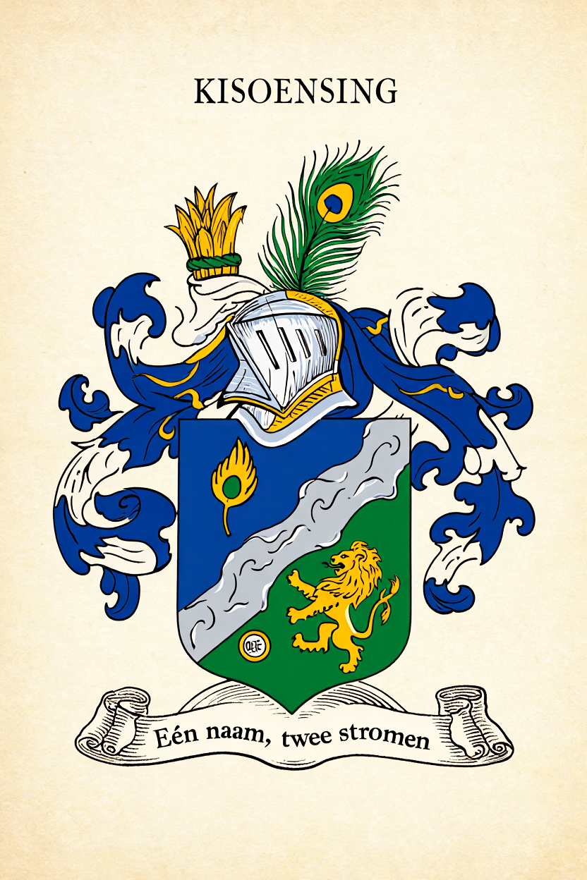 Familiewapen van de achternaam KISOENSING (vergrendeld)