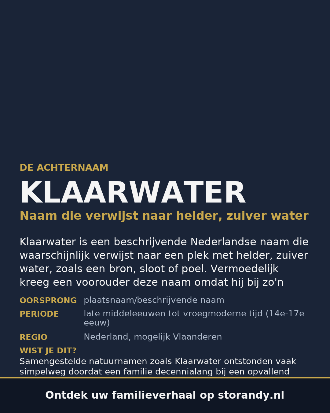 Familiewapen van de achternaam KLAARWATER