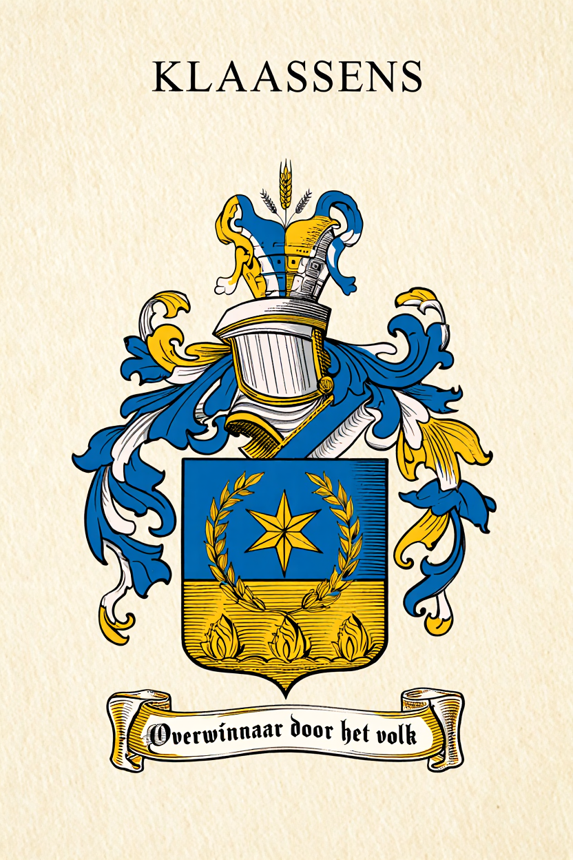 Familiewapen van de achternaam KLAASSENS (vergrendeld)