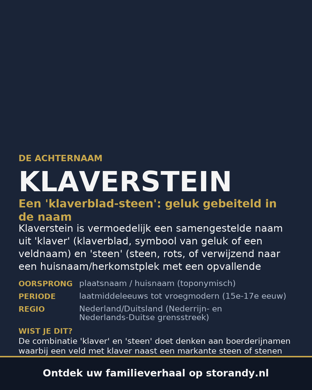 Familiewapen van de achternaam KLAVERSTEIN