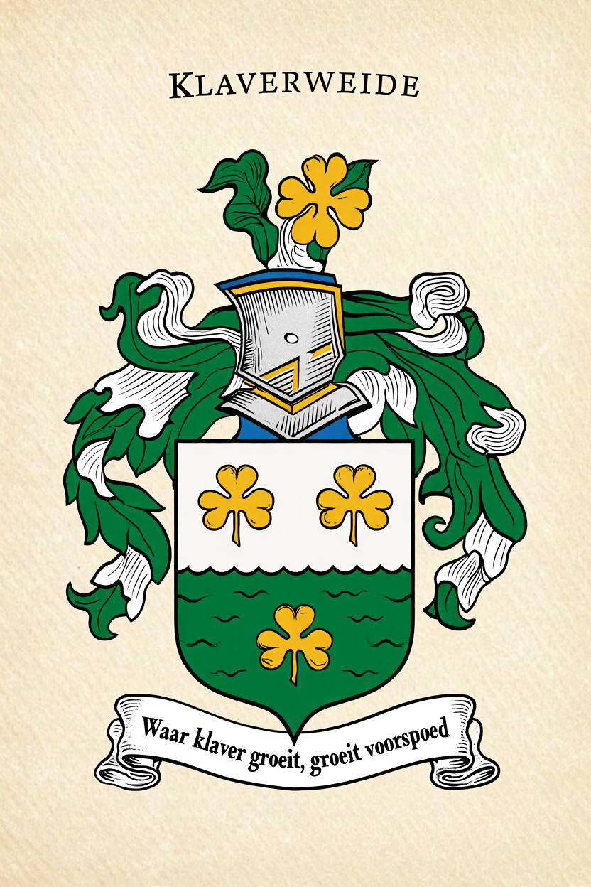Familiewapen van de achternaam KLAVERWEIDE (vergrendeld)