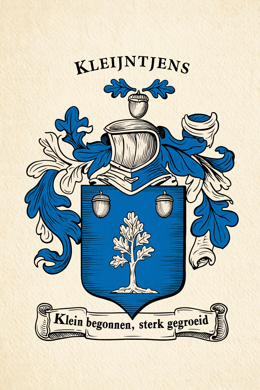 Familiewapen van de achternaam KLEIJNTJENS (vergrendeld)