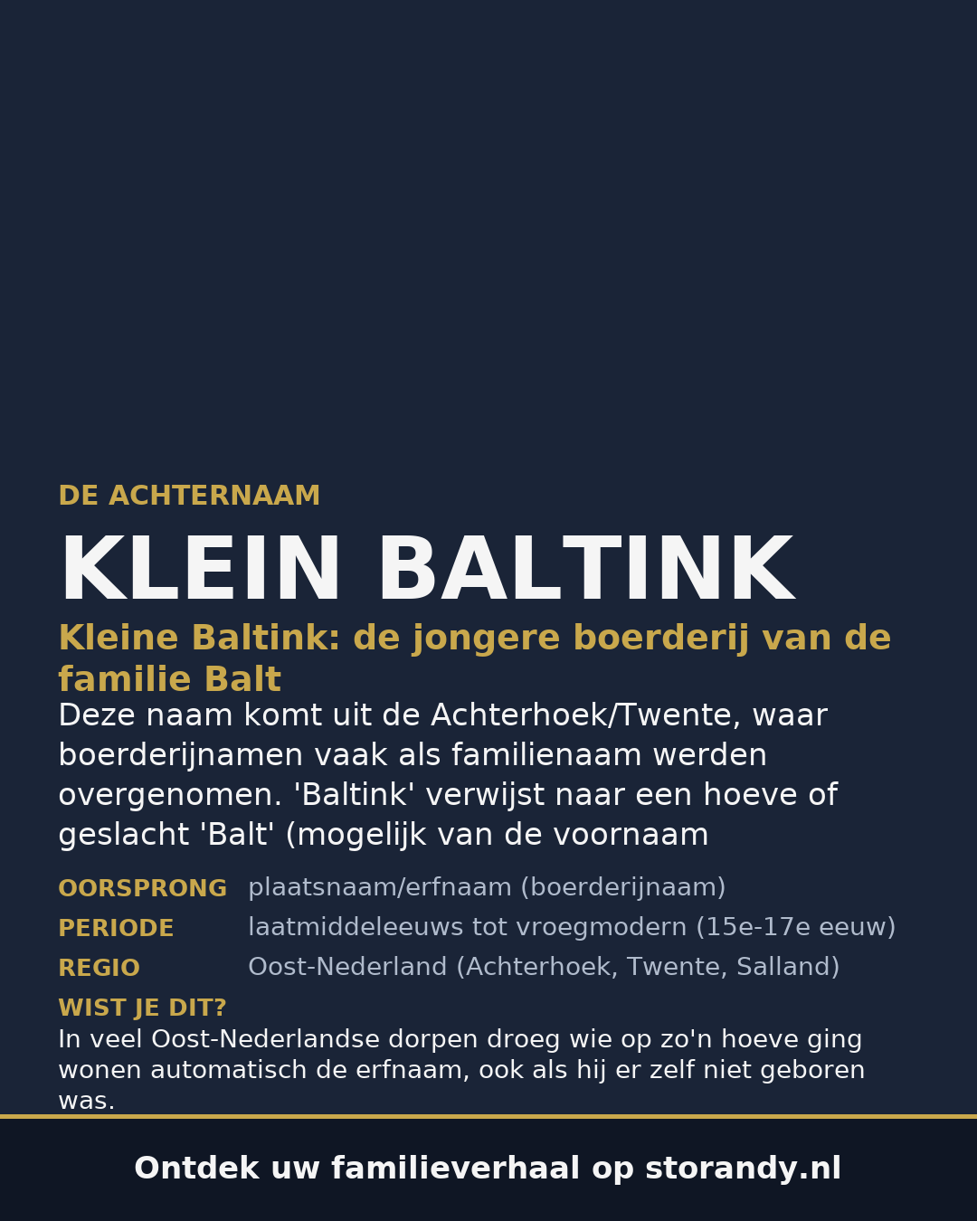 Familiewapen van de achternaam KLEIN BALTINK