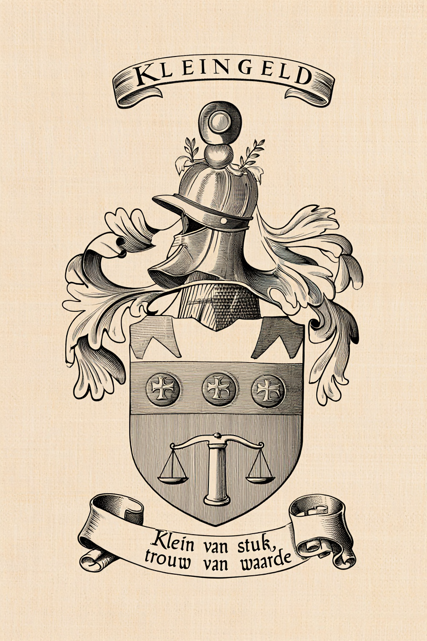Familiewapen van de achternaam KLEINGELD (vergrendeld)