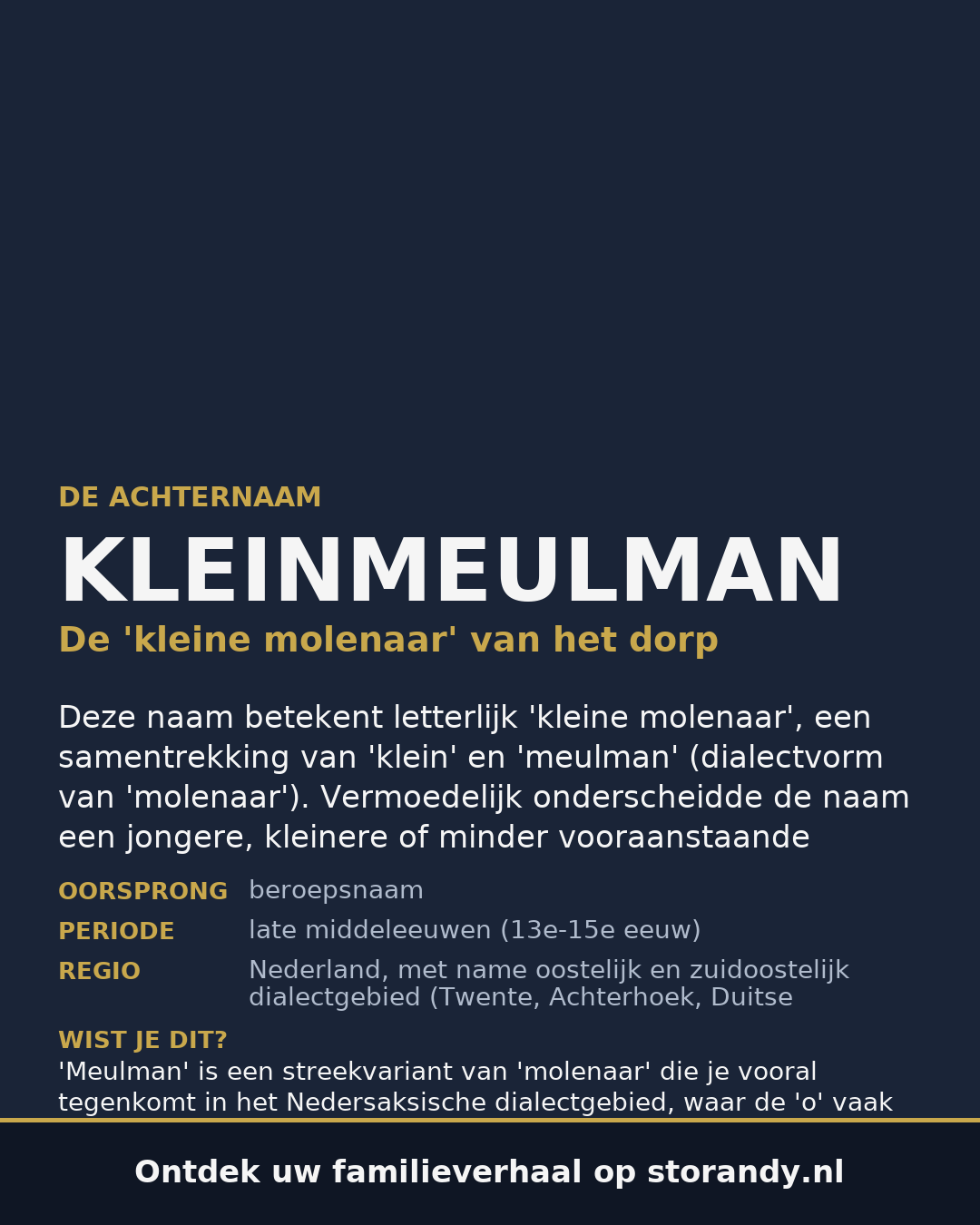Familiewapen van de achternaam KLEINMEULMAN