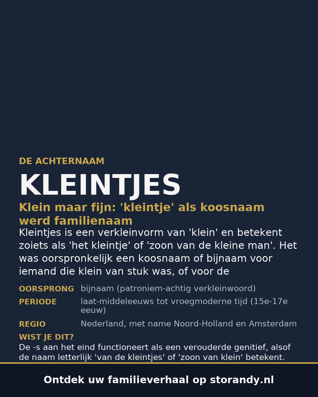 Familiewapen van de achternaam KLEINTJES