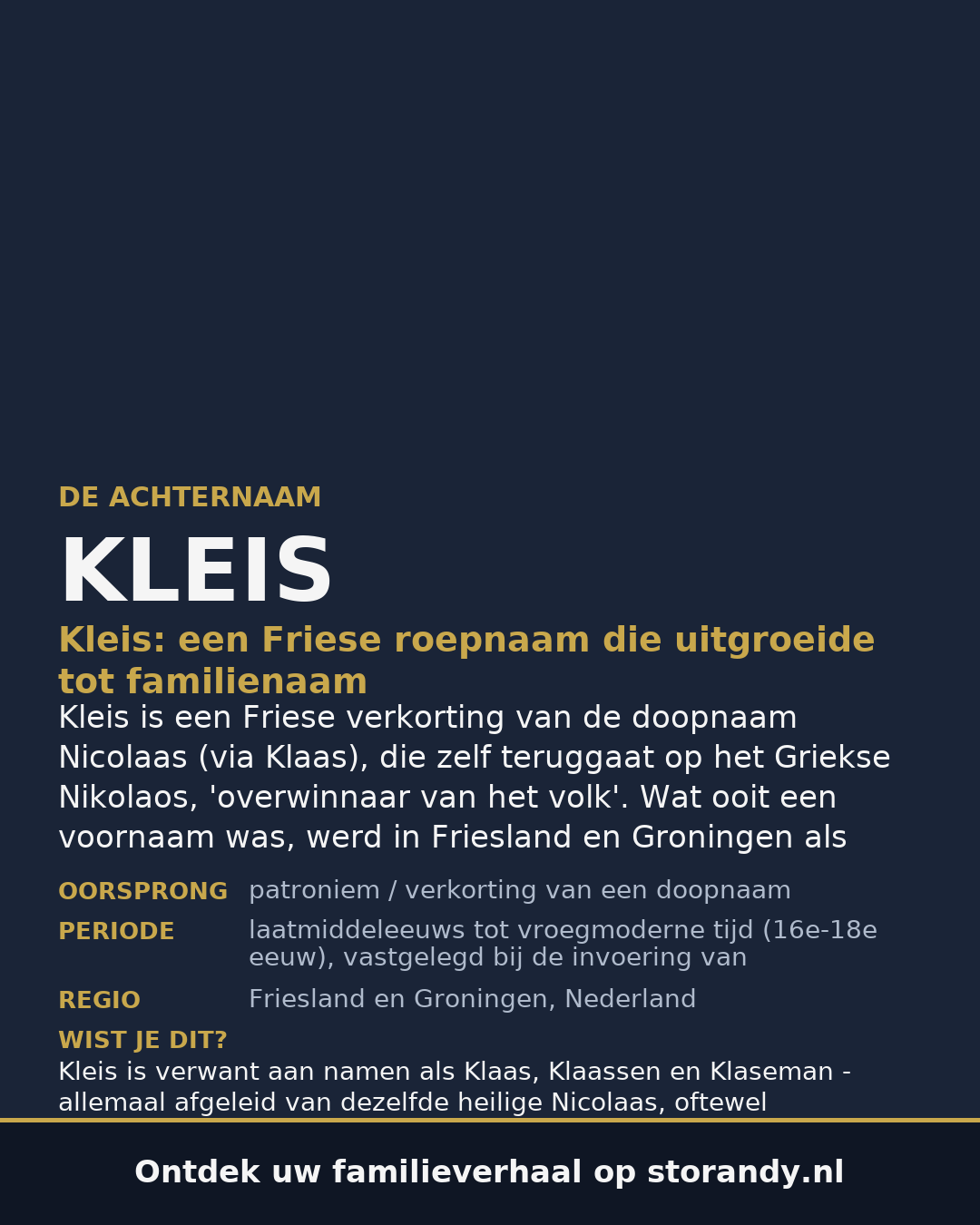 Familiewapen van de achternaam KLEIS