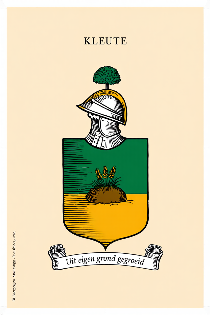 Familiewapen van de achternaam KLEUTE (vergrendeld)