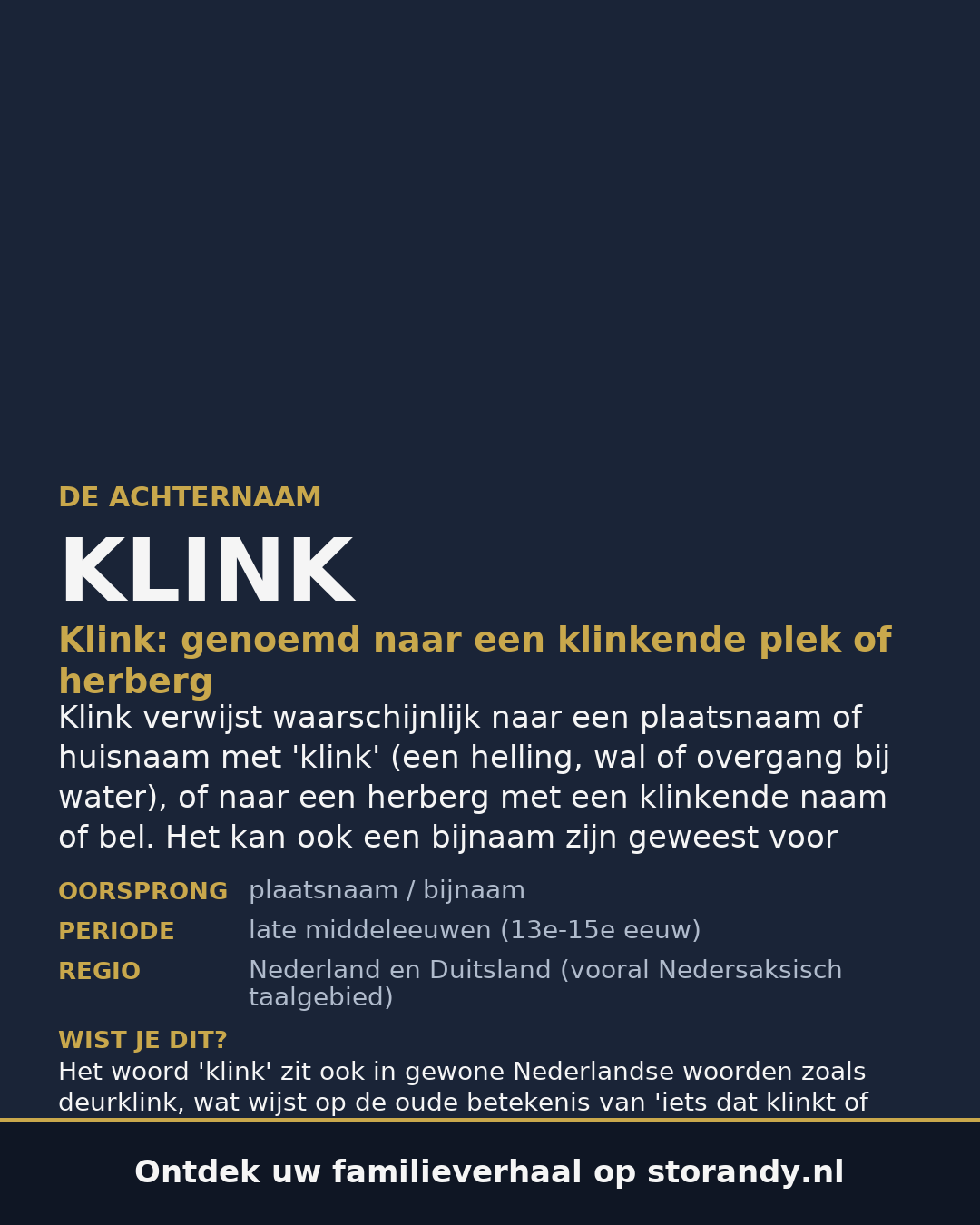 Familiewapen van de achternaam KLINK