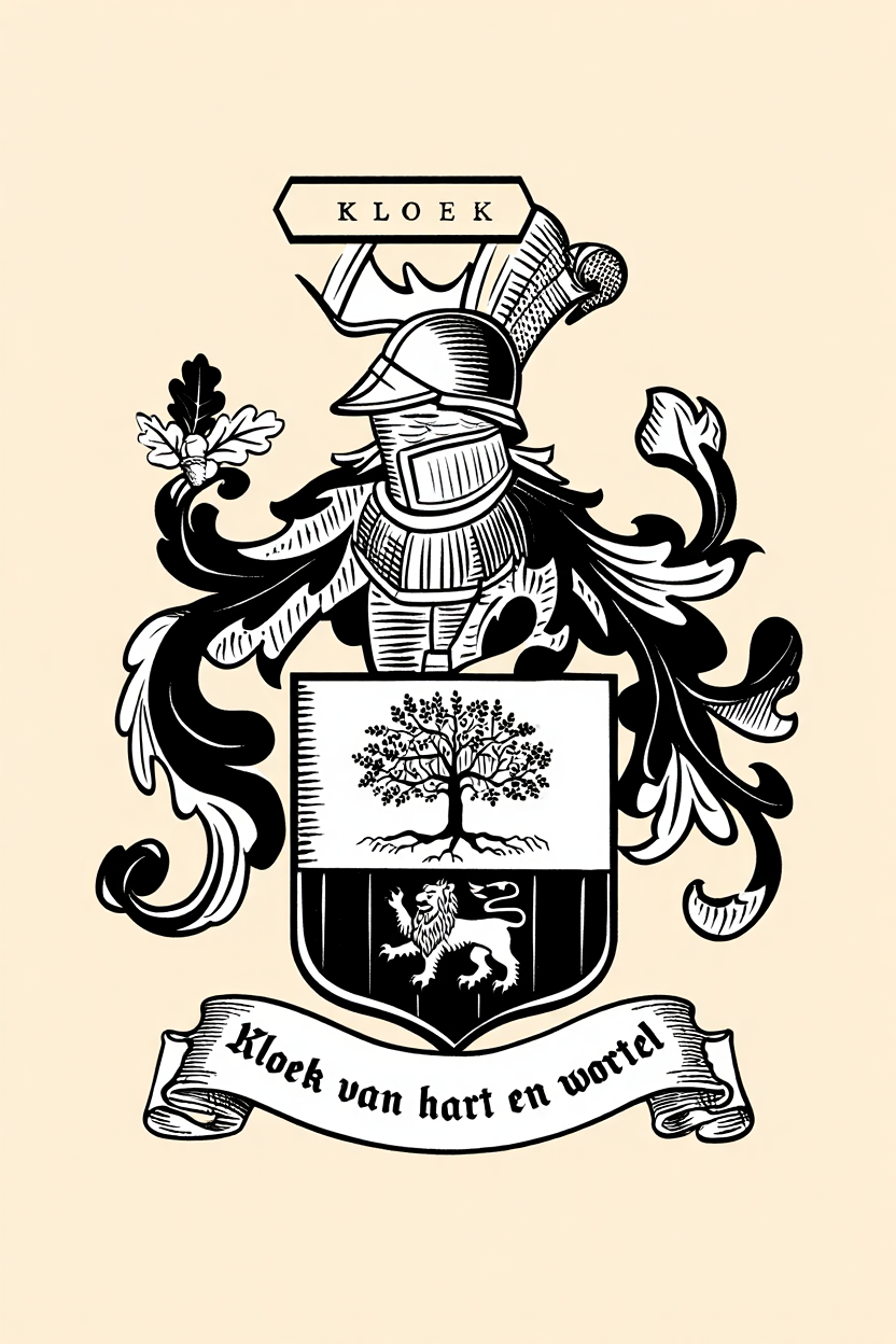 Familiewapen van de achternaam KLOEK (vergrendeld)