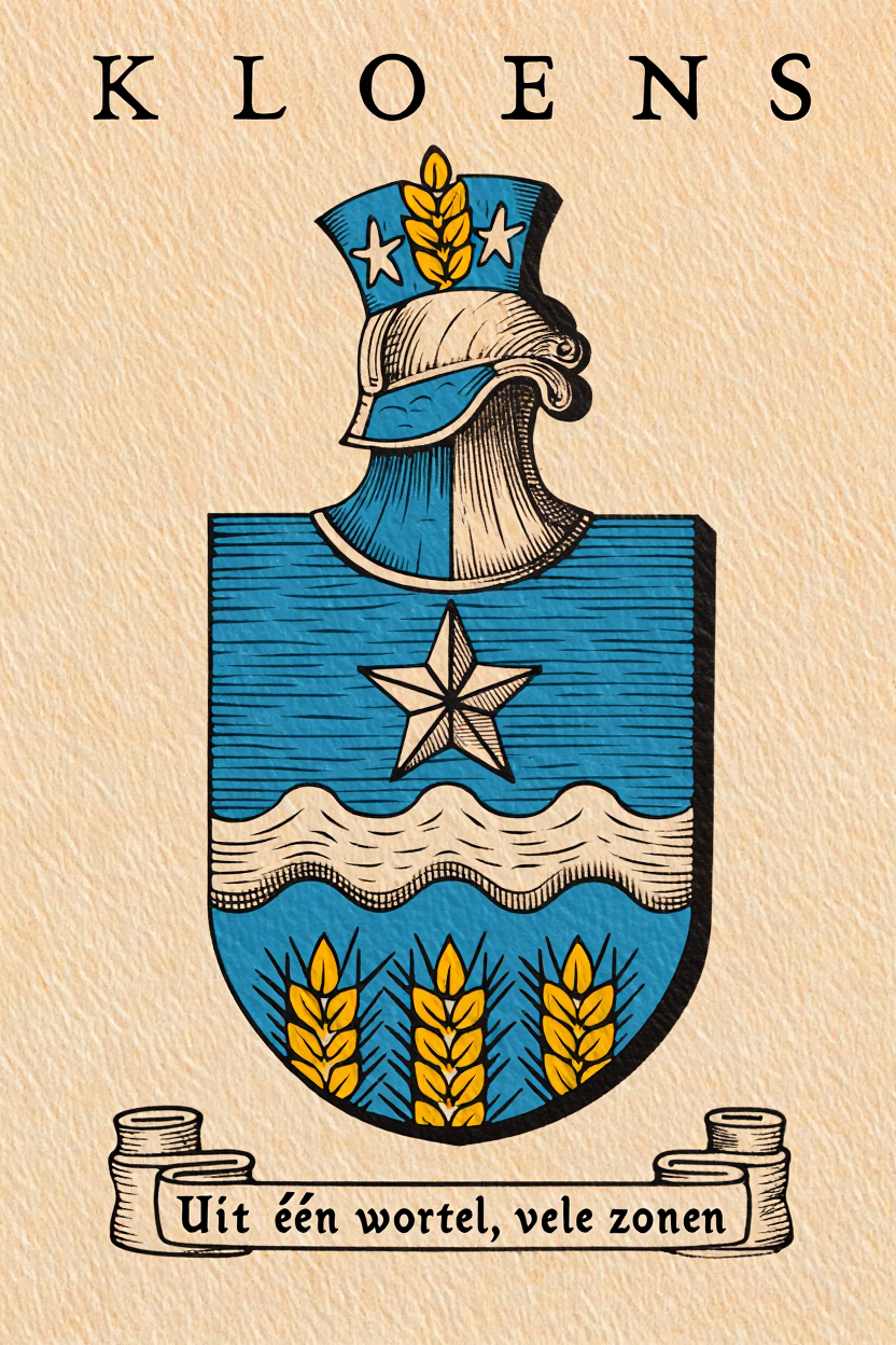 Familiewapen van de achternaam KLOENS (vergrendeld)