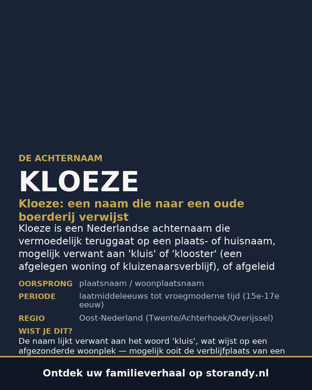 Familiewapen van de achternaam KLOEZE (vergrendeld)