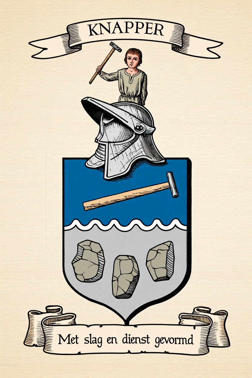 Familiewapen van de achternaam KNAPPER (vergrendeld)