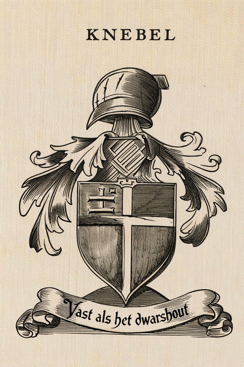 Familiewapen van de achternaam KNEBEL (vergrendeld)
