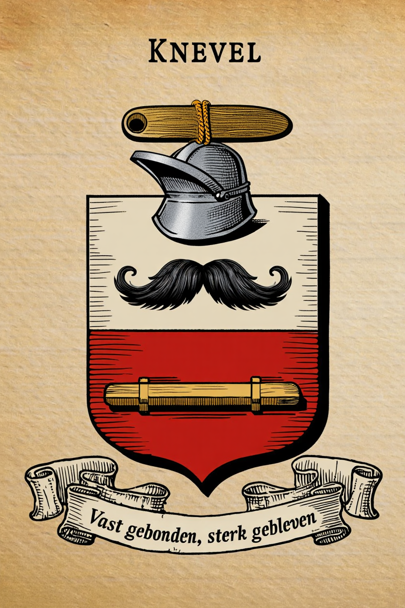Familiewapen van de achternaam KNEVEL (vergrendeld)