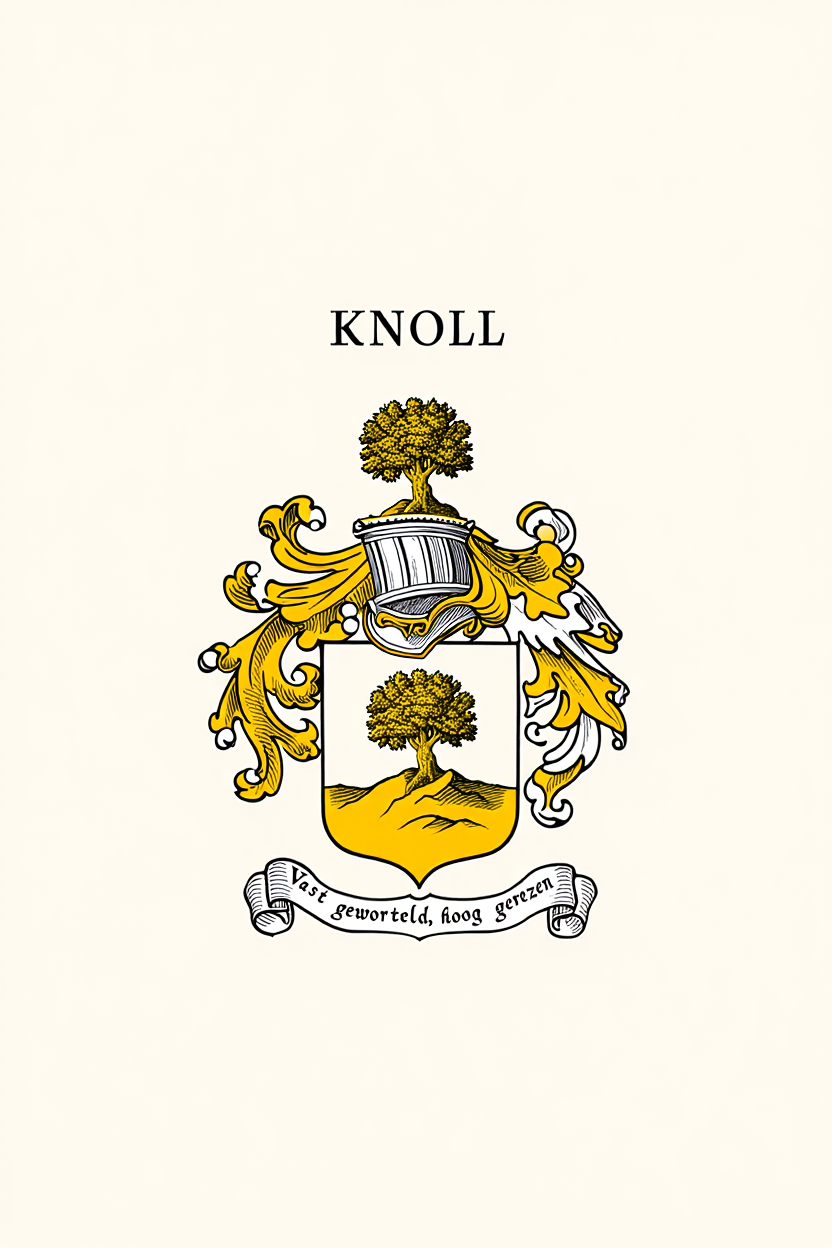 Familiewapen van de achternaam KNOLL (vergrendeld)