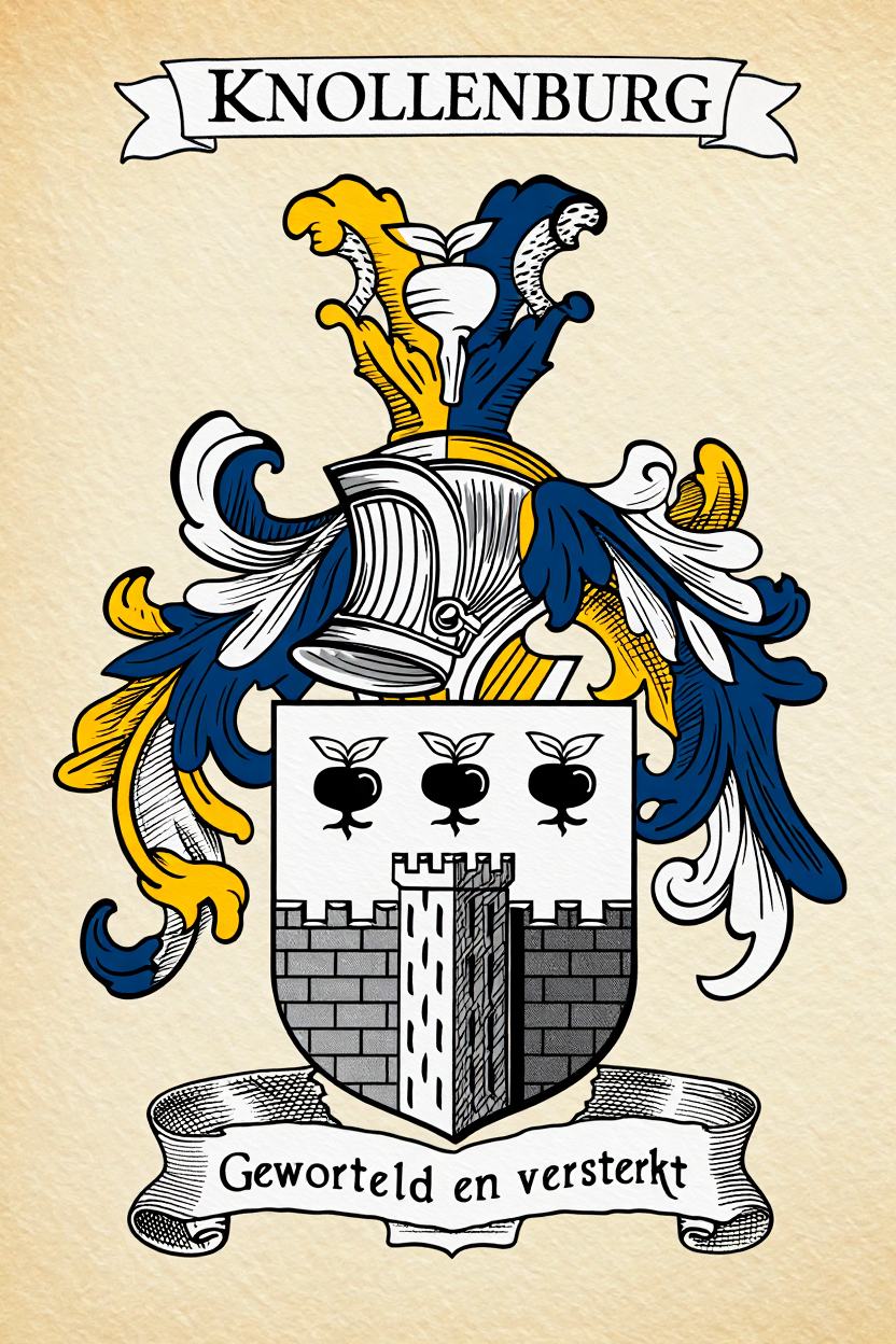 Familiewapen van de achternaam KNOLLENBURG (vergrendeld)